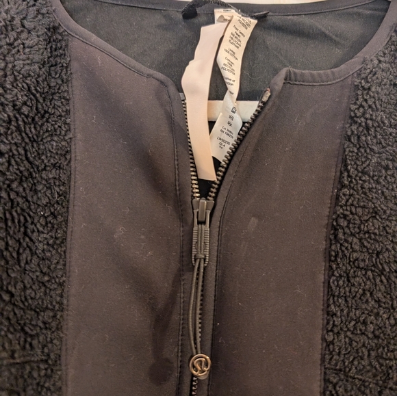 Lululemon collarless textured fleece full zip size 14 EUC - Picture 4 of 9